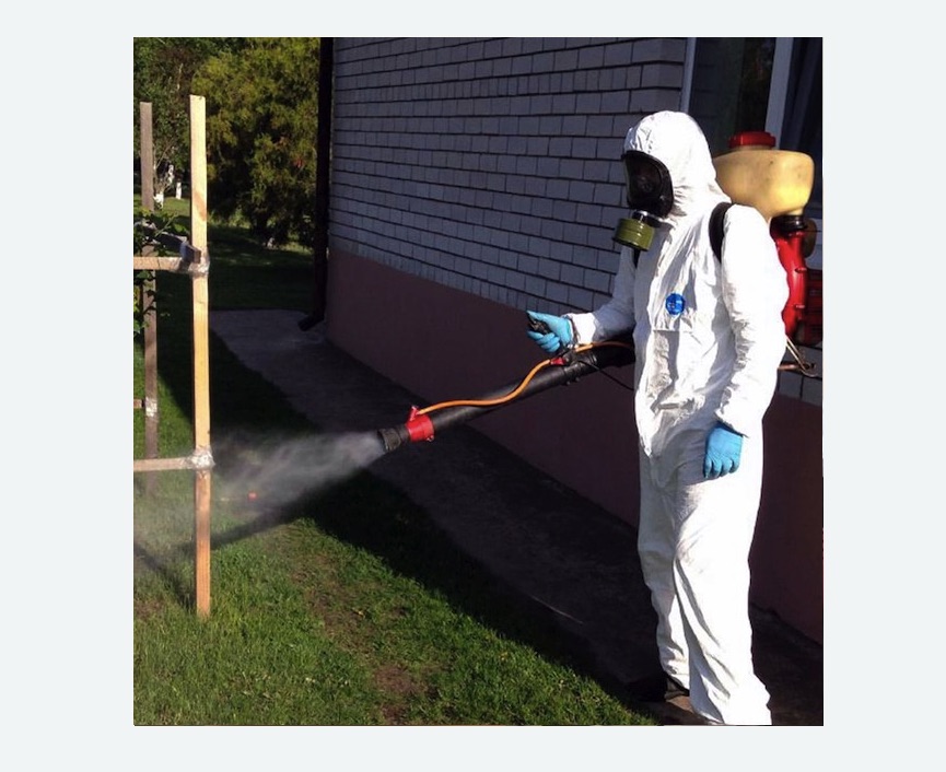 травля клещей на участке в Теряево